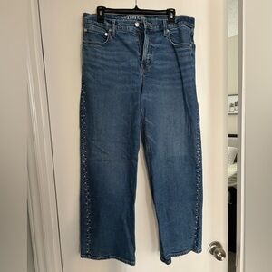 American Eagle Outfitters Blue Studded Stovepipe Jean